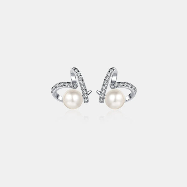 Natural Pearl Moissanite 925 Sterling Silver Earrings LOVCIA