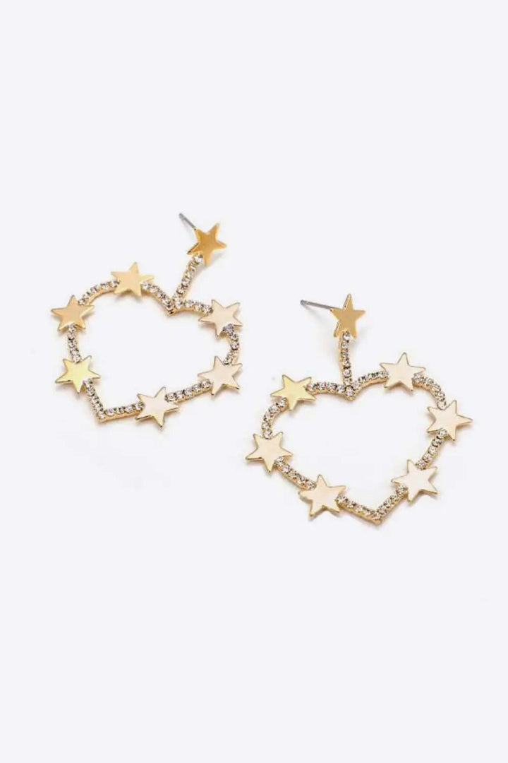 LOVCIA Star Zircon Heart-Shaped Earrings