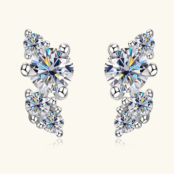 925 Sterling Silver Moissanite Stud Earrings LOVCIA