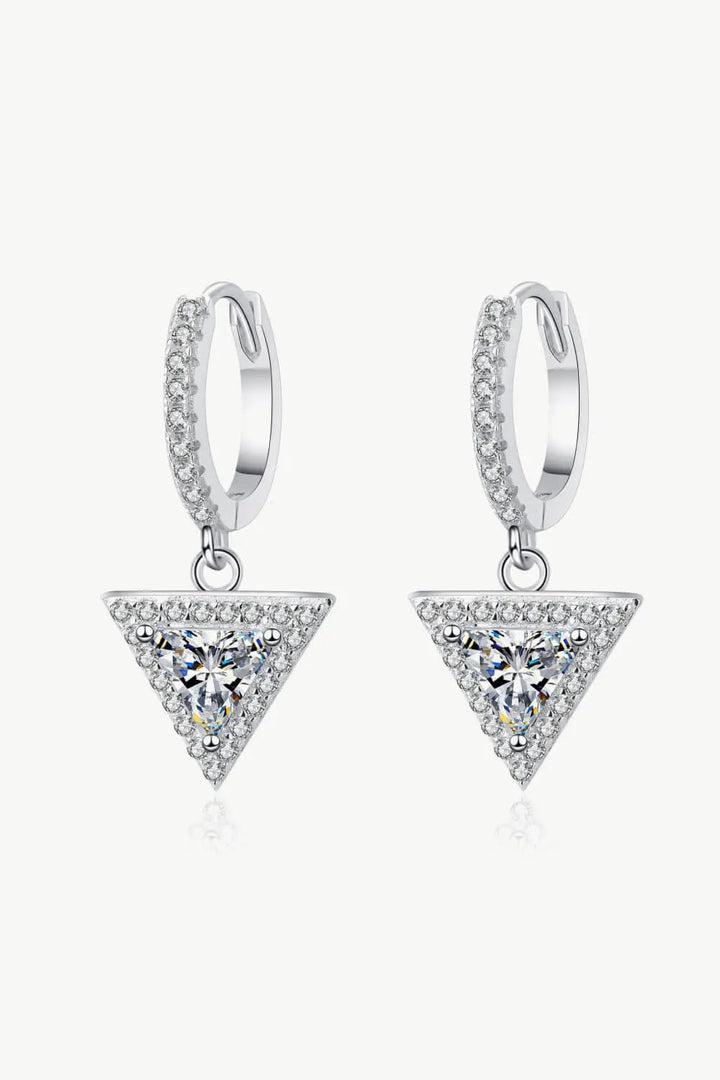 Moissanite Triangle Drop Earrings LOVCIA