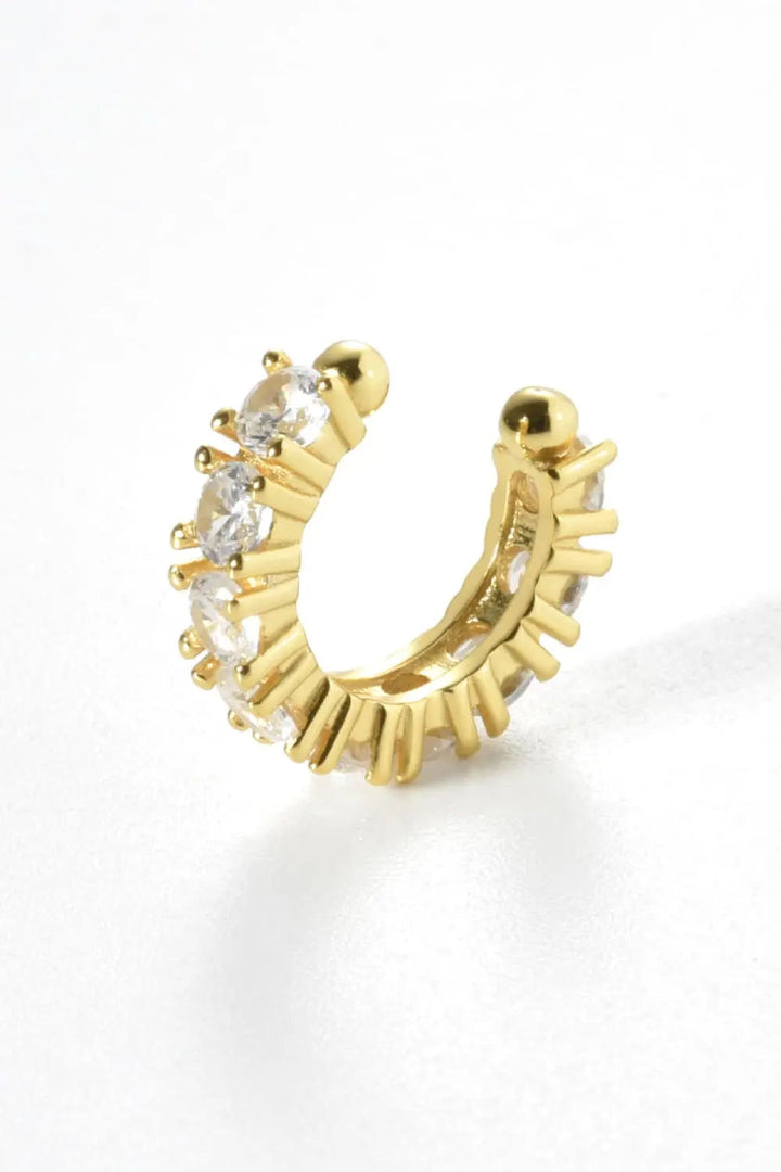 Inlaid Zircon Single Cuff Earring LOVCIA