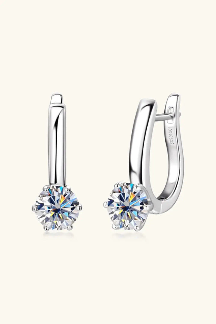 2 Carat Moissanite 925 Sterling Silver Earrings LOVCIA