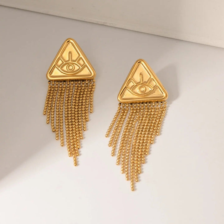 18K Gold-Plated Stainless Steel Geometric Earrings LOVCIA