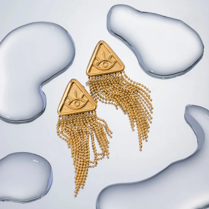 18K Gold-Plated Stainless Steel Geometric Earrings LOVCIA