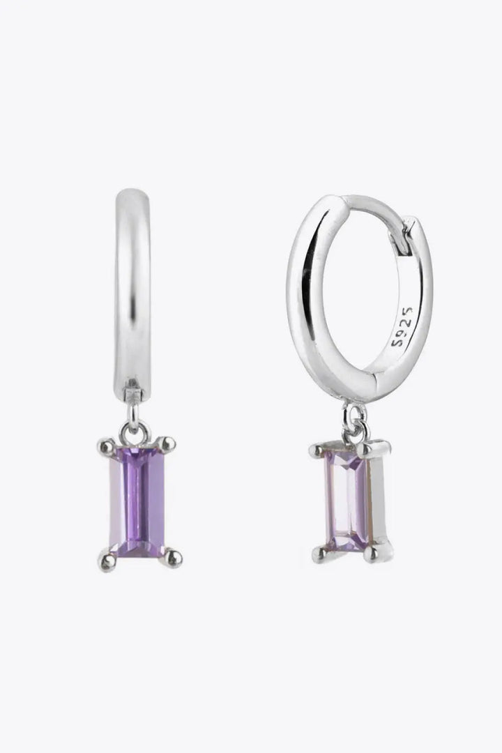 Zircon Huggie Drop Earrings LOVCIA