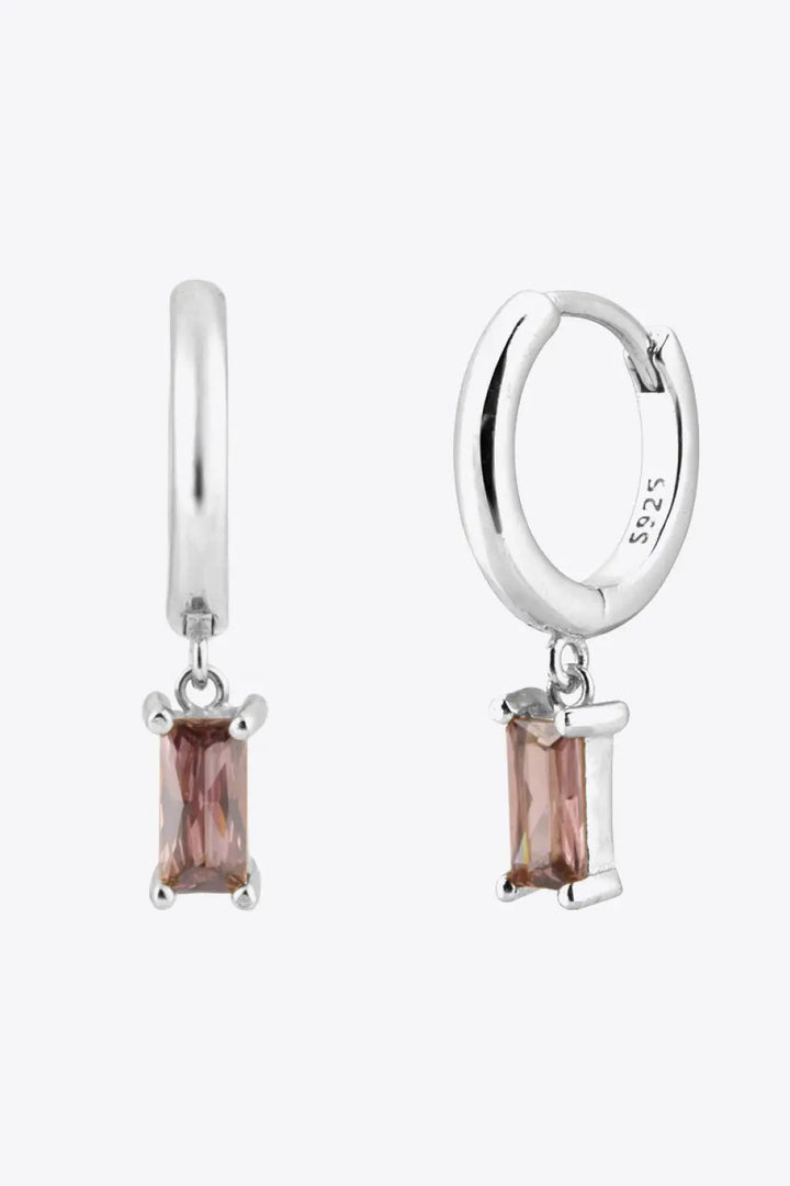 Zircon Huggie Drop Earrings LOVCIA