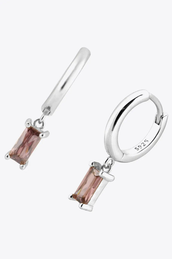 Zircon Huggie Drop Earrings LOVCIA