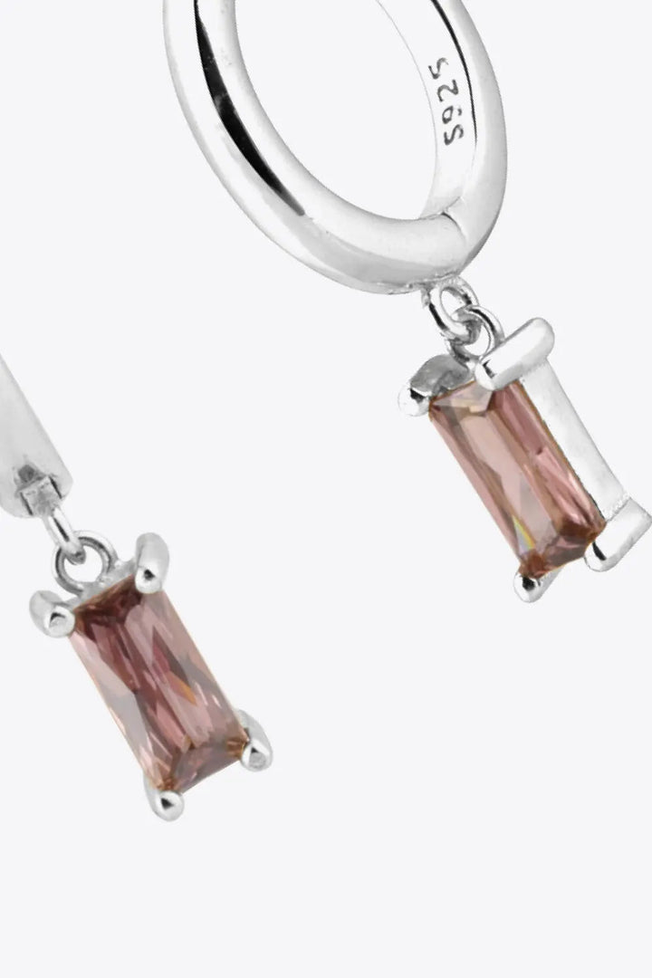 Zircon Huggie Drop Earrings LOVCIA