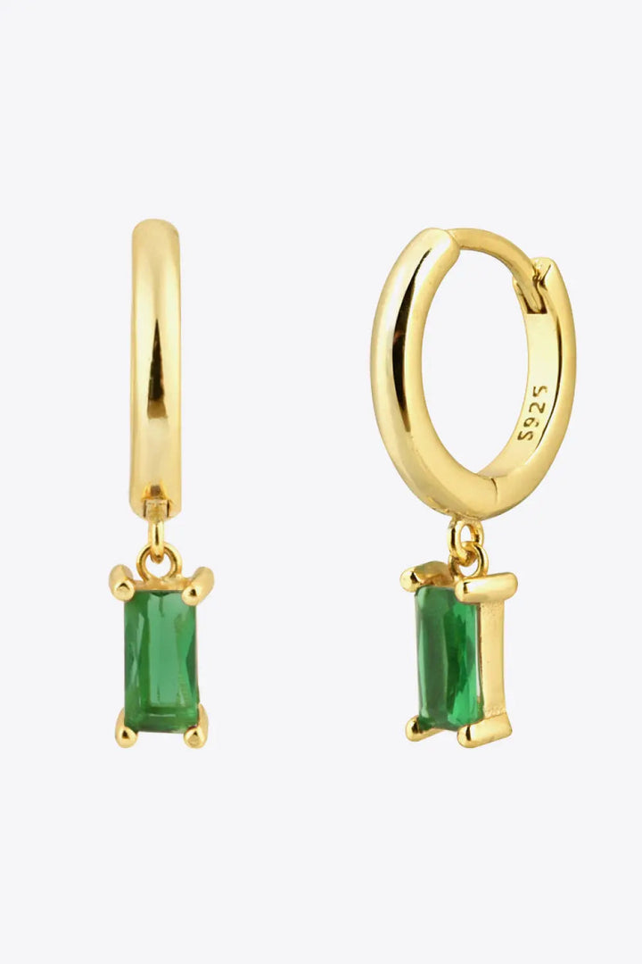 Zircon Huggie Drop Earrings LOVCIA