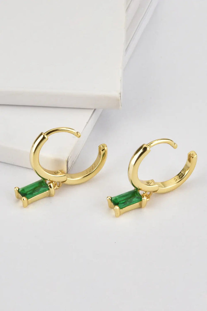 Zircon Huggie Drop Earrings LOVCIA