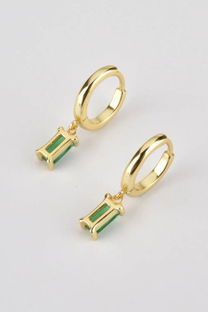 Zircon Huggie Drop Earrings LOVCIA