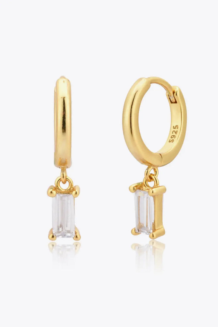 Zircon Huggie Drop Earrings LOVCIA