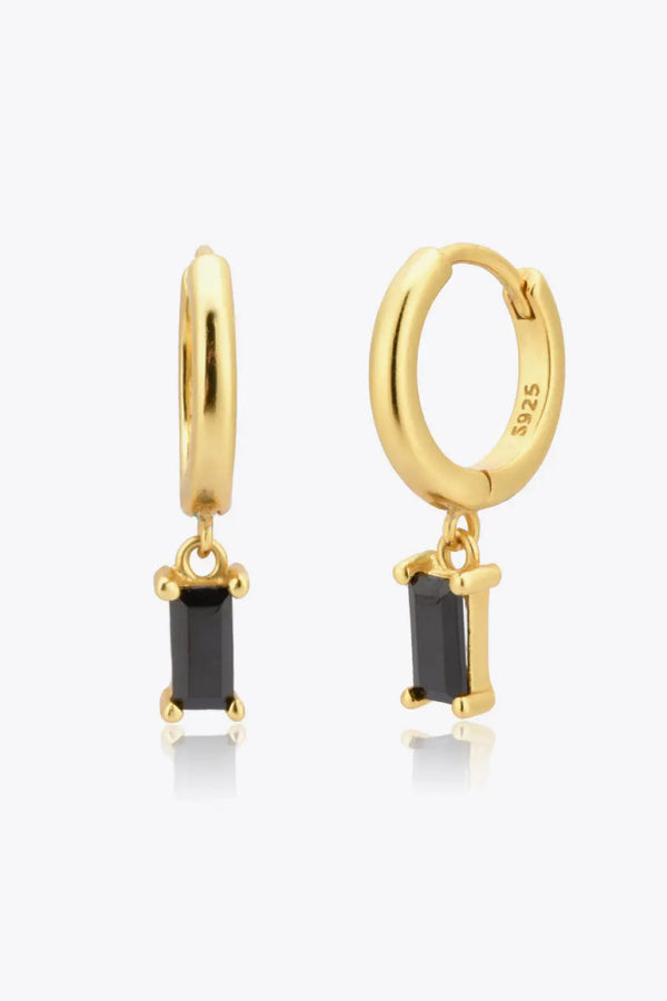 Zircon Huggie Drop Earrings LOVCIA