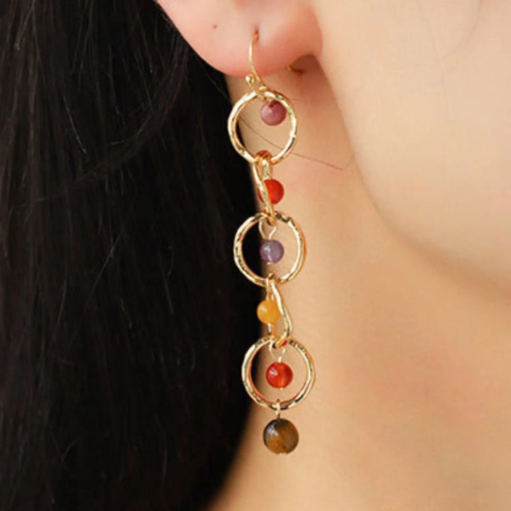 LOVCIA Beaded Alloy Dangle Earrings