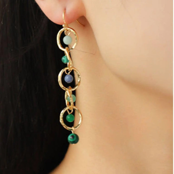 LOVCIA Beaded Alloy Dangle Earrings