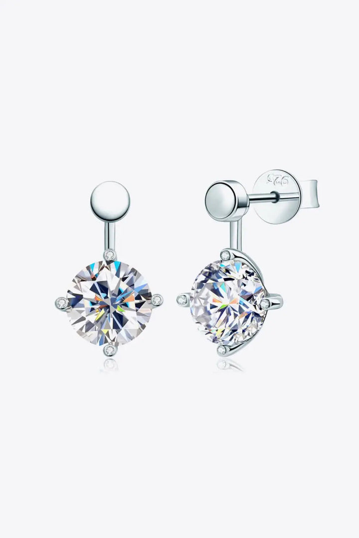 Adored 4 Carat Moissanite Drop Earrings LOVCIA