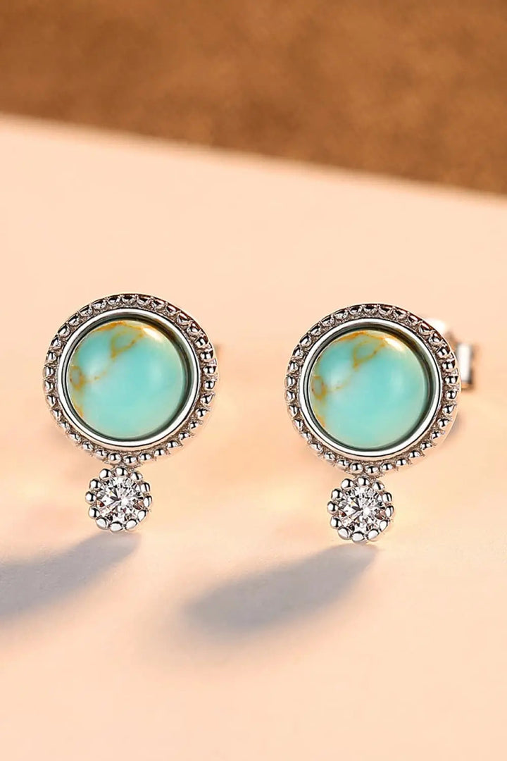 LOVCIA Turquoise Platinum-Plated Earrings