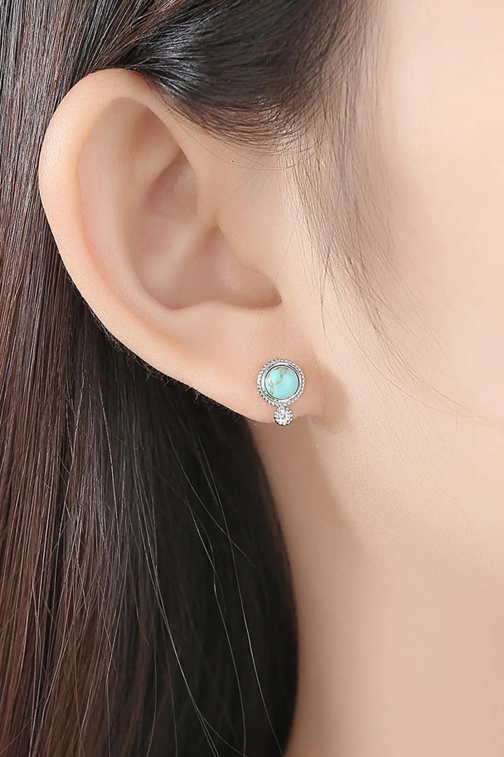 LOVCIA Turquoise Platinum-Plated Earrings