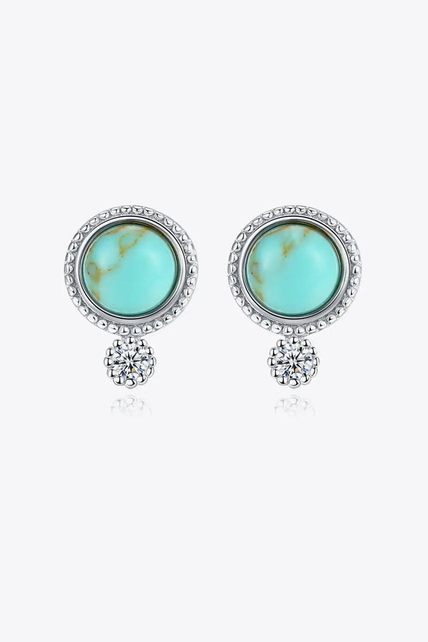 LOVCIA Turquoise Platinum-Plated Earrings