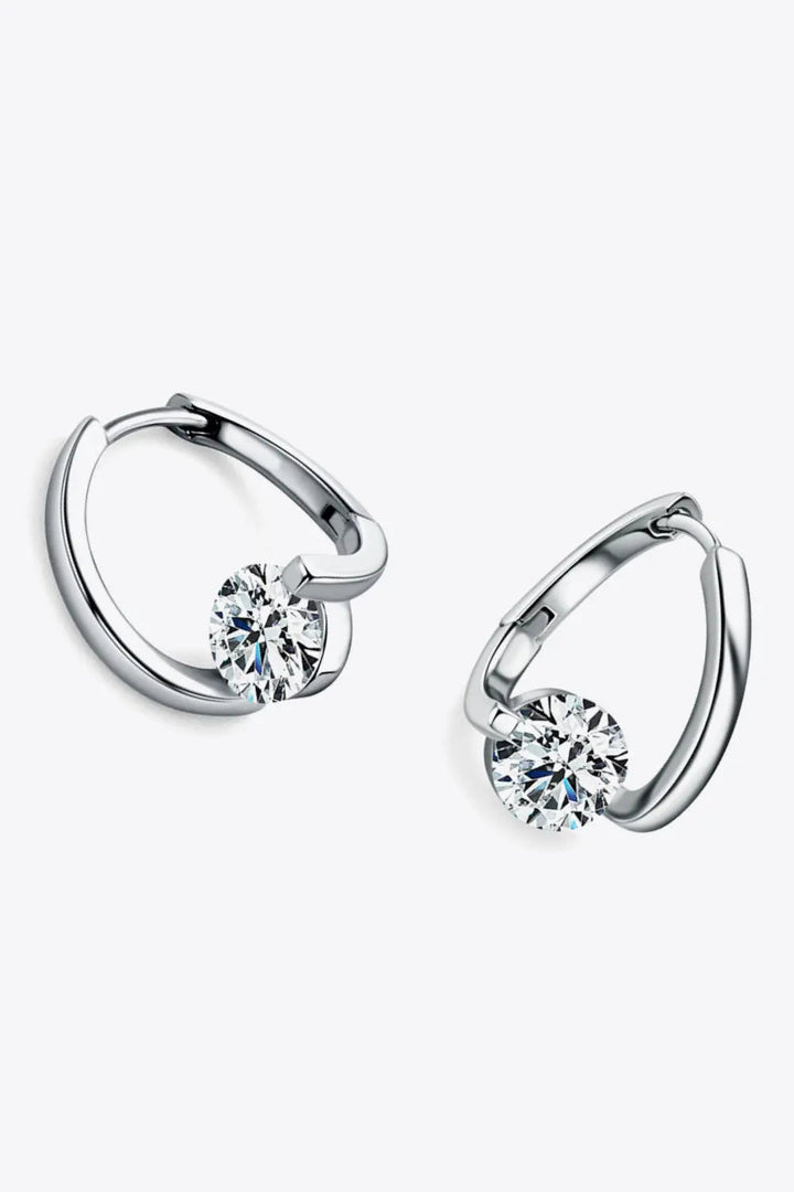 2 Carat Moissanite 925 Sterling Silver Heart Earrings LOVCIA