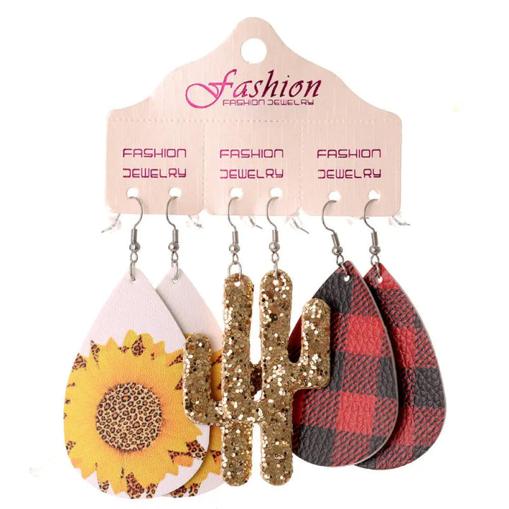 PU Earrings Set LOVCIA