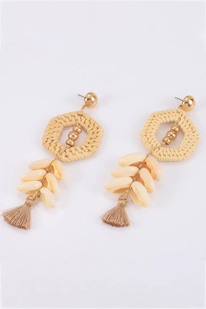 LOVCIA Tassel Shell Copper Earrings