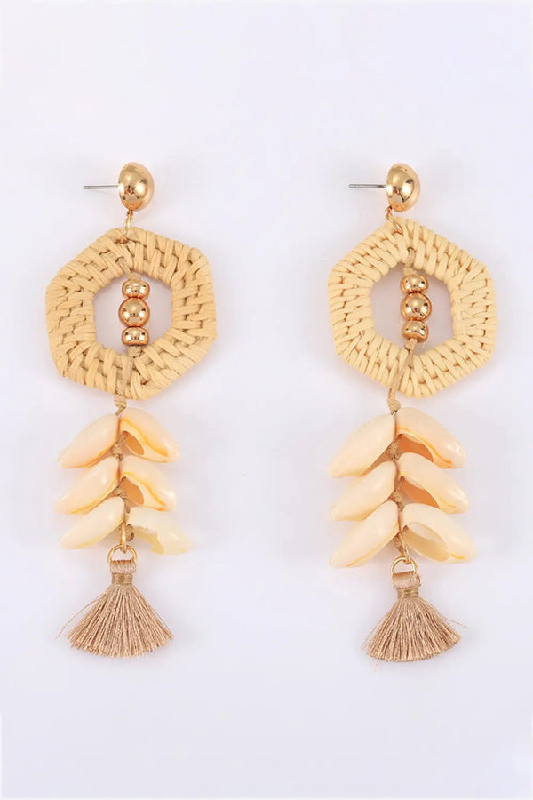 LOVCIA Tassel Shell Copper Earrings