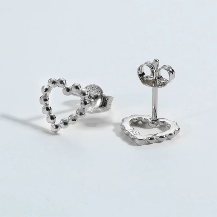 925 Sterling Silver Heart Earrings LOVCIA