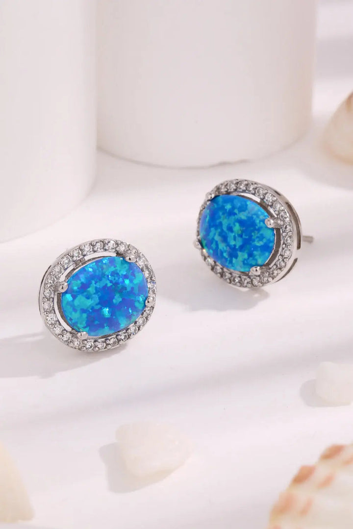 LOVCIA Opal Round Earrings