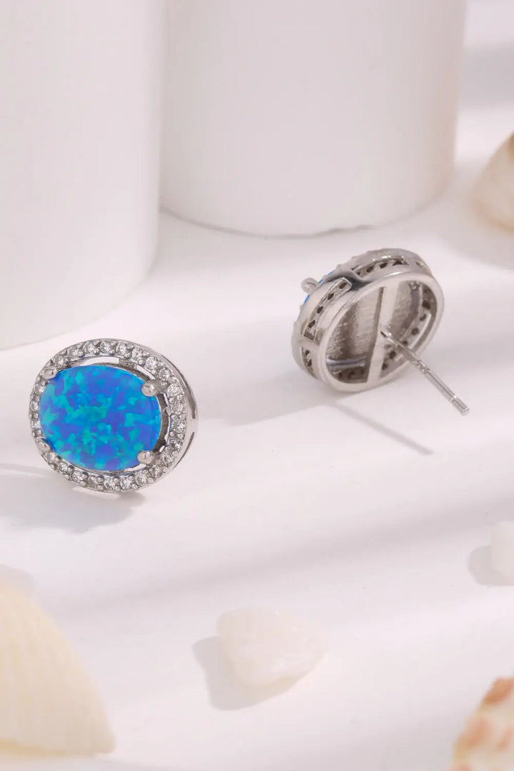 LOVCIA Opal Round Earrings