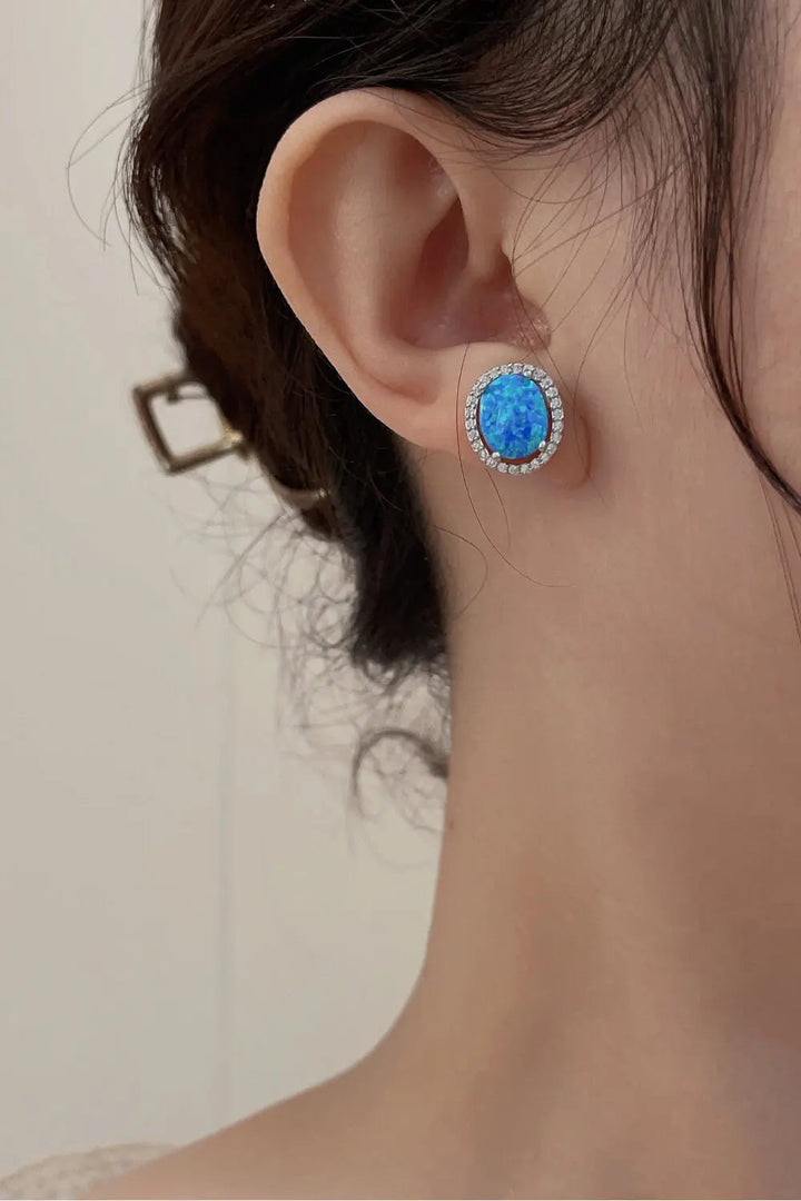 LOVCIA Opal Round Earrings