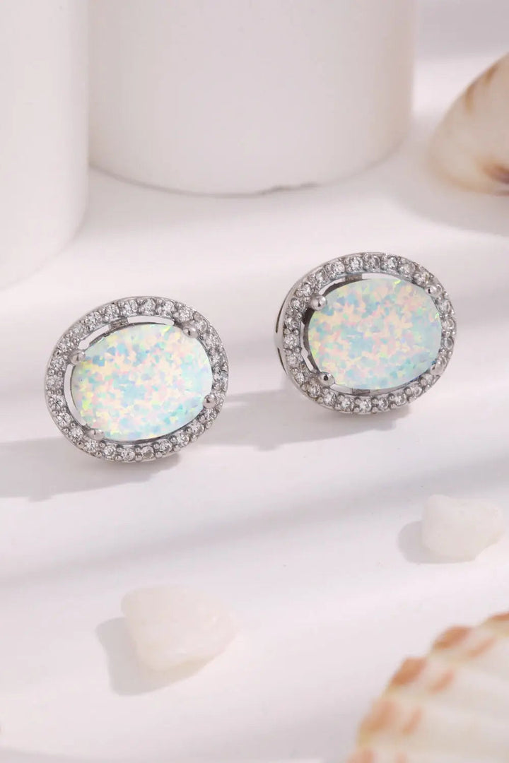 LOVCIA Opal Round Earrings