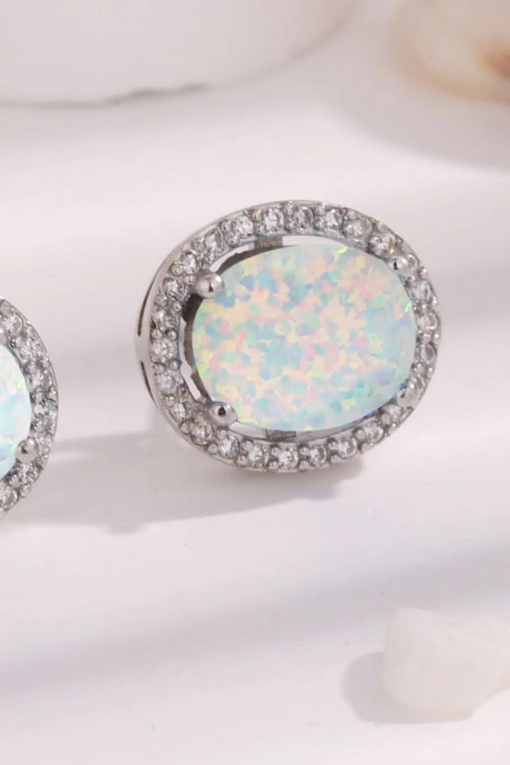 LOVCIA Opal Round Earrings