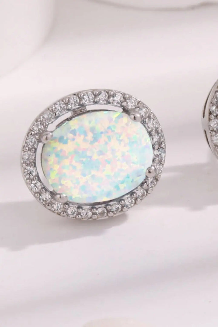 LOVCIA Opal Round Earrings