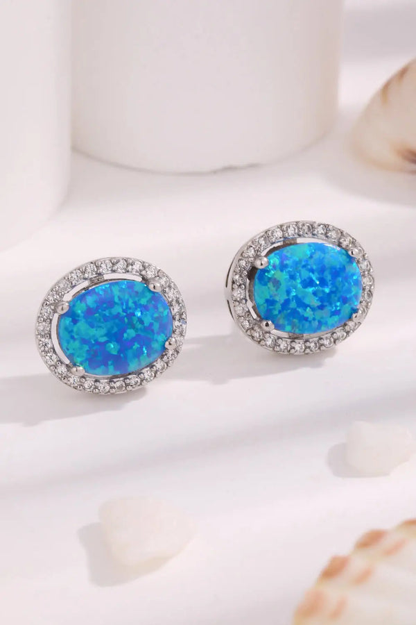 LOVCIA Opal Round Earrings