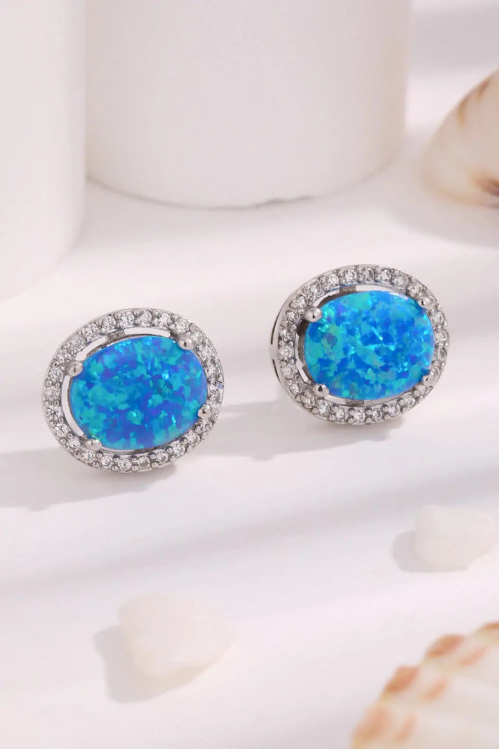 LOVCIA Opal Round Earrings