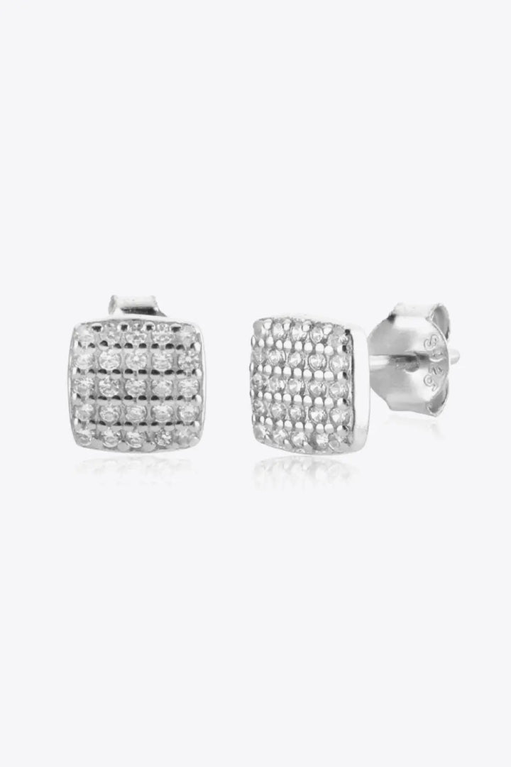 925 Sterling Silver Zircon Stud Earrings LOVCIA