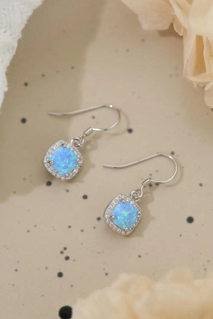 Opal Square Drop Earrings LOVCIA