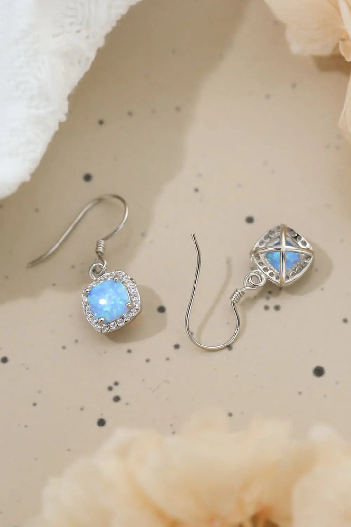 Opal Square Drop Earrings LOVCIA