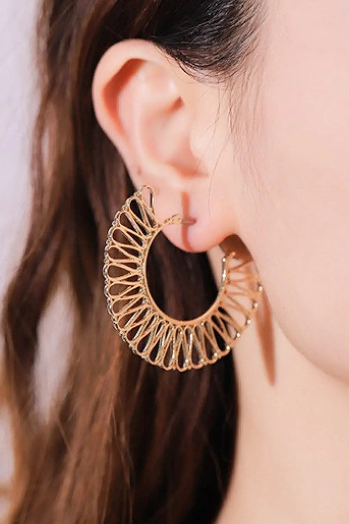 18K Gold-Plated Cutout Earrings LOVCIA