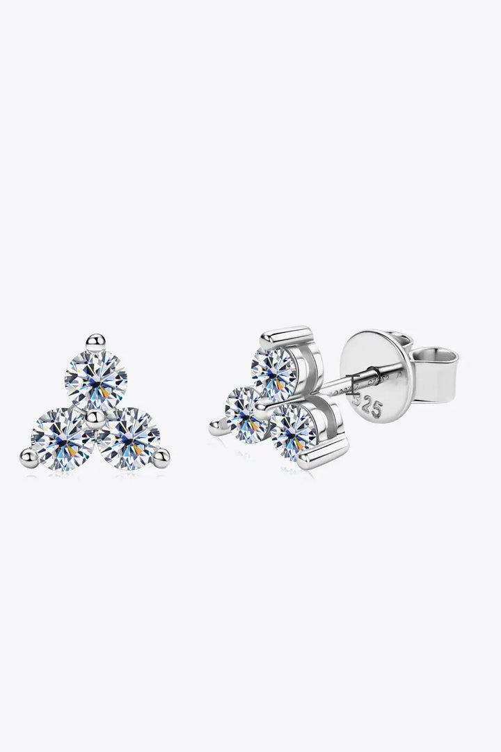 Moissanite 925 Sterling Silver Stud Earrings LOVCIA