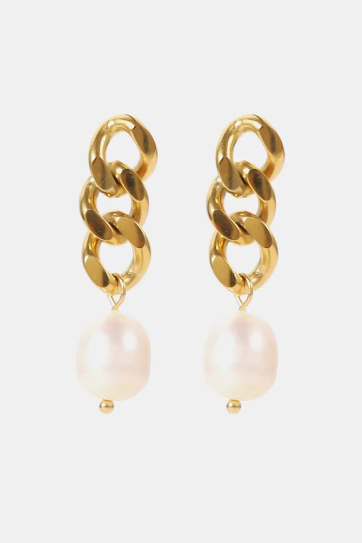 Stainless Steel Pearl Earrings LOVCIA