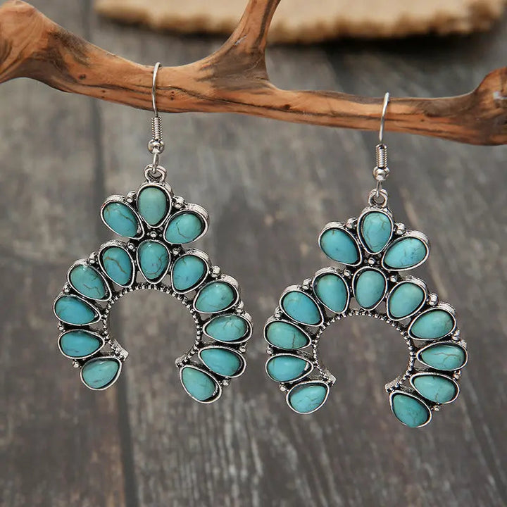 LOVCIA Artificial Turquoise Drop Earrings