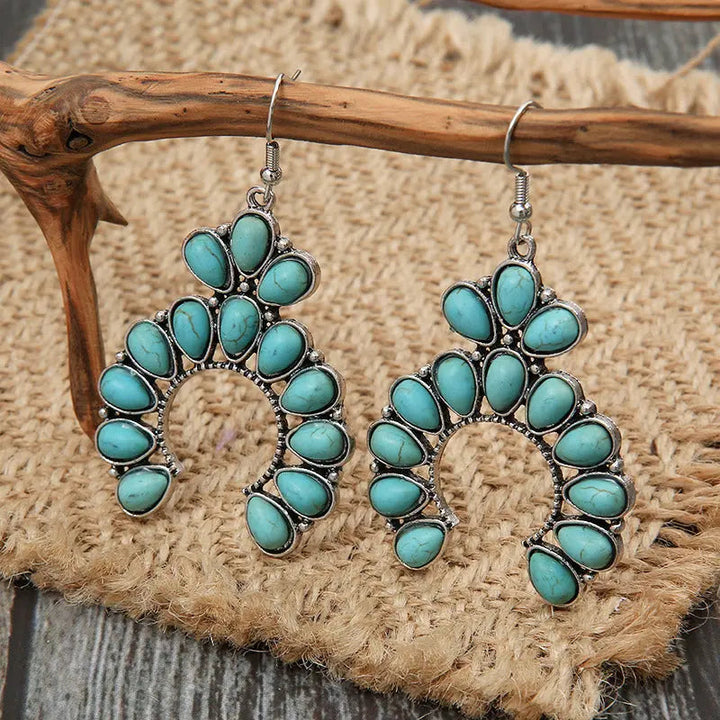 LOVCIA Artificial Turquoise Drop Earrings