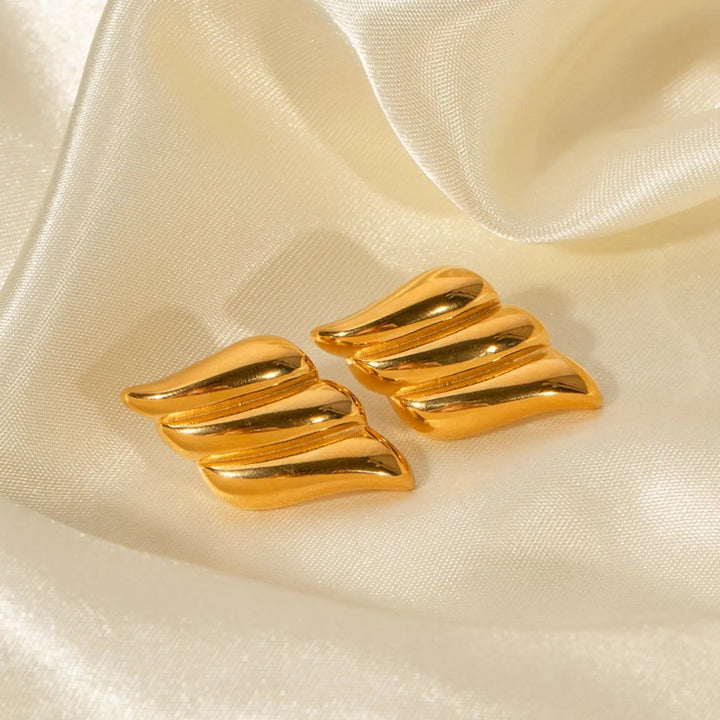 LOVCIA Minimalist 18K Gold-Plated Earrings