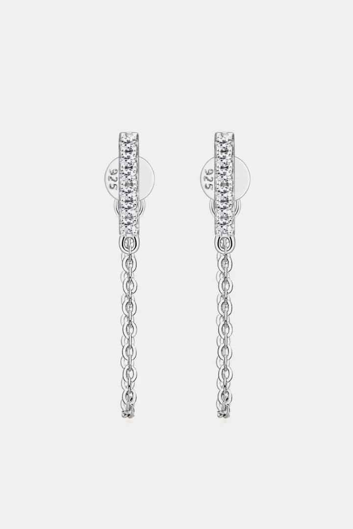 LOVCIA Moissanite 925 Sterling Silver Connected Earrings