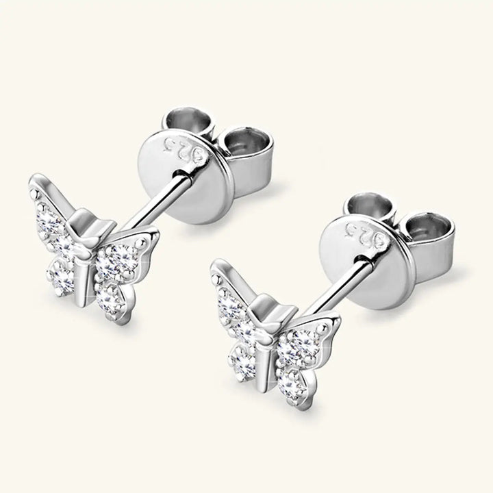 LOVCIA Moissanite 925 Sterling Silver Butterfly Stud Earrings