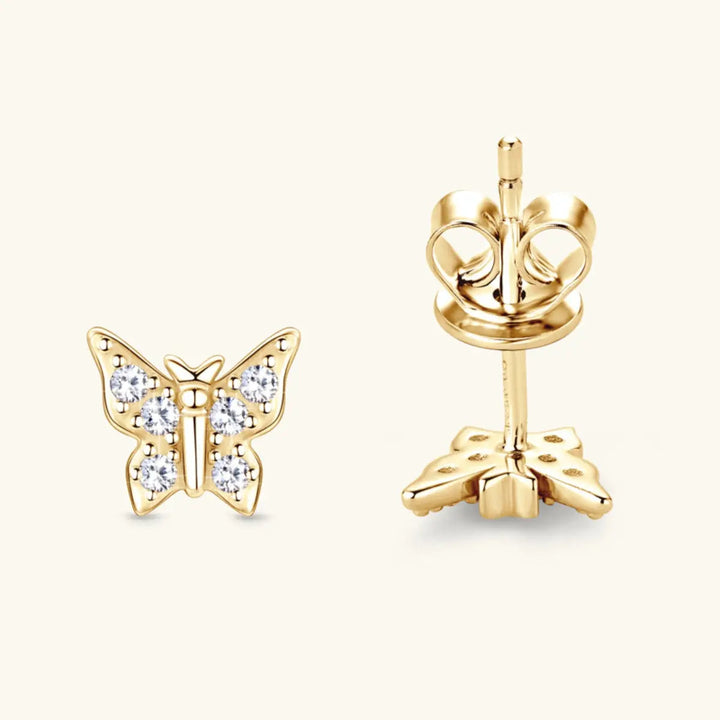 LOVCIA Moissanite 925 Sterling Silver Butterfly Stud Earrings