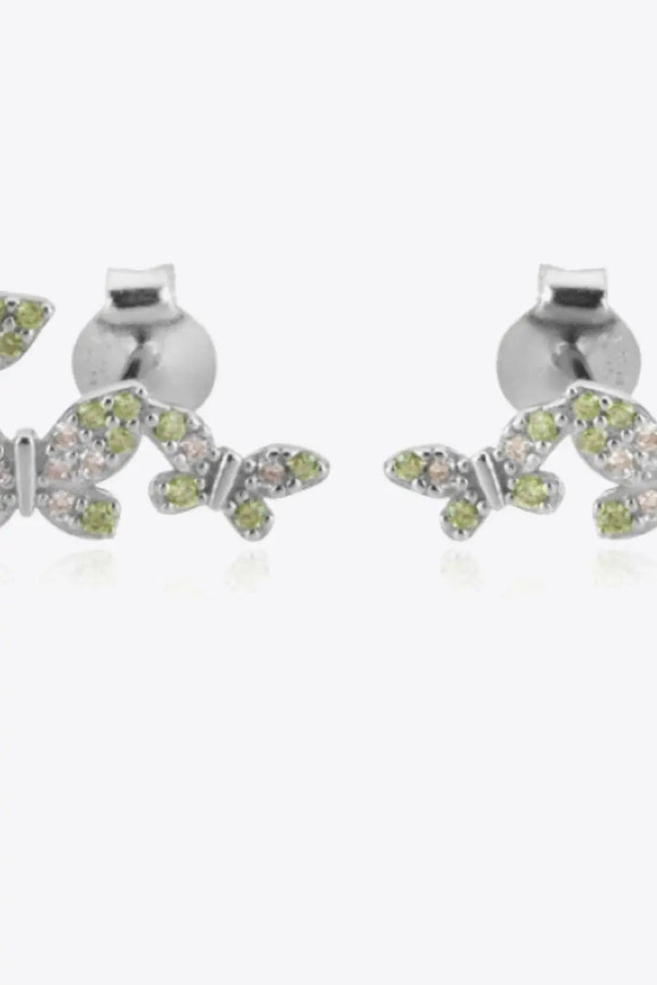 Zircon Butterfly 925 Sterling Silver Earrings LOVCIA