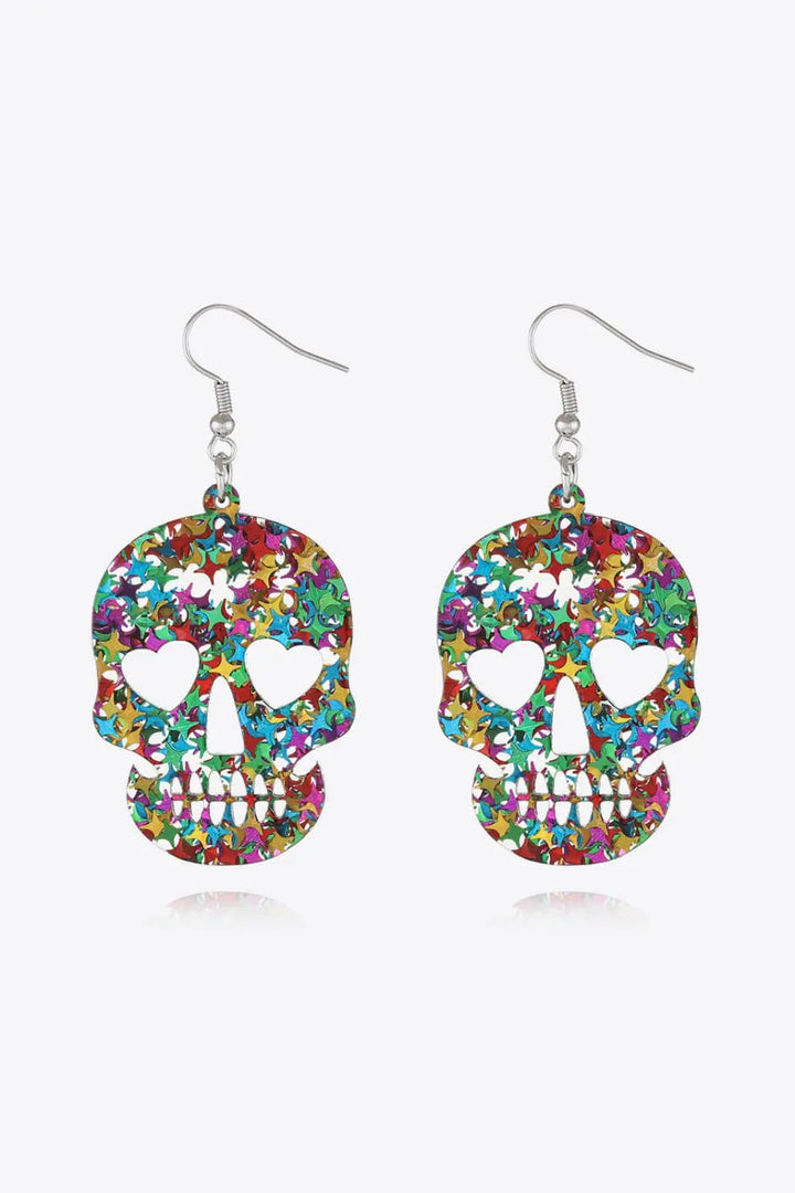 LOVCIA Acrylic Skull Drop Earrings